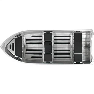 Łódź rybacka o długości 14 stóp z aluminiowym kadłubem w kształcie litery V i szeroką belką